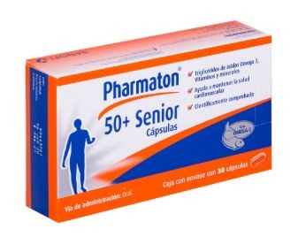 Multivitamínico Pharmaton 50+ Senior paquete de 30 cápsulas