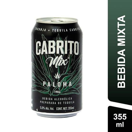 Tequila + mezcla de toronja Cabrito Paloma auténtico sabor mexicano 355 ml