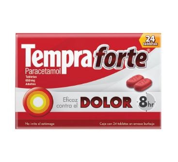 Tempraforte paracetamol paquete de 72 tabletas