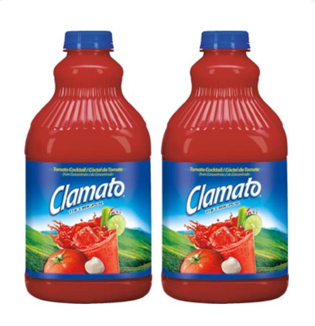 Jugo de tomate Clamato paquete de 2 botellas de 1.89 litros cada una