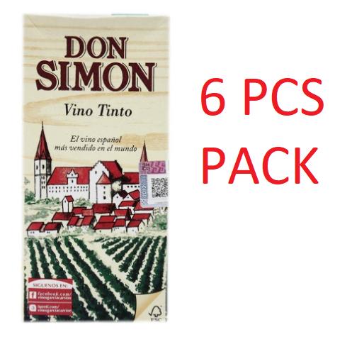 Vino tinto Don Simón 1 L paquete de 6 piezas
