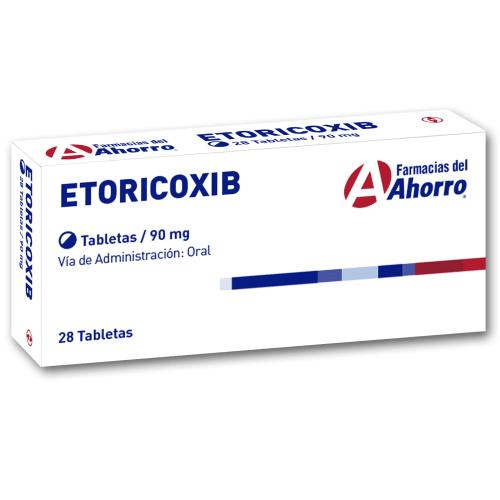 Etoricoxib 90 mg paquete de 28 tabletas
