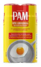Aceite vegetal PAM en aerosol, 2 latas de 340g