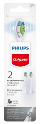 Repuestos para cabezales de cepillo dental Colgate Philips SonicPro Medium Whitening paquete de 2 piezas
