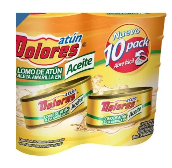 ATÚN EN ACEITE 10 LATAS DE 140G CADA UNO