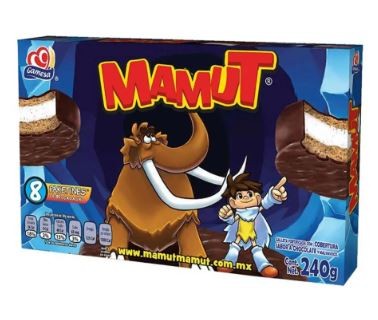 Mamut - galleta crujiente cubierta de chocolate y malvavisco 240 g