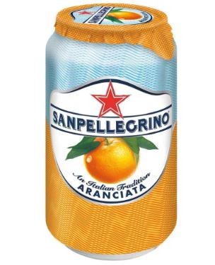Bebida San Pellegrino Aranciata con gas sabor naranja 330 ml