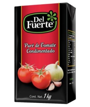 Pure de tomate con cebolla y ajo, del fuerte, 6 piezas de 1kg