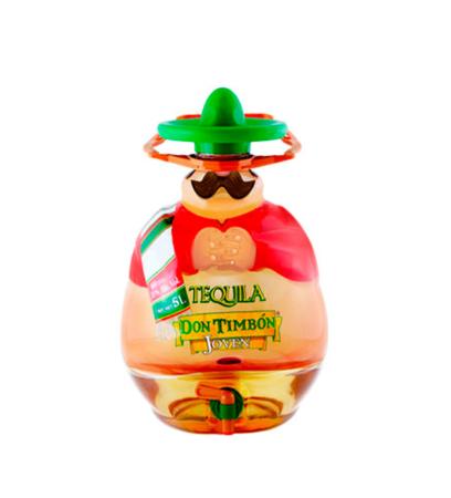 Tequila mexicano Don Timbon 5 litros botella de plástico con etiquetas de plástico