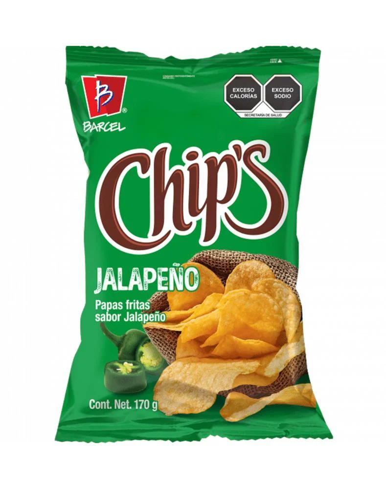 CHIPS JALAPEÑO BARCEL 170G